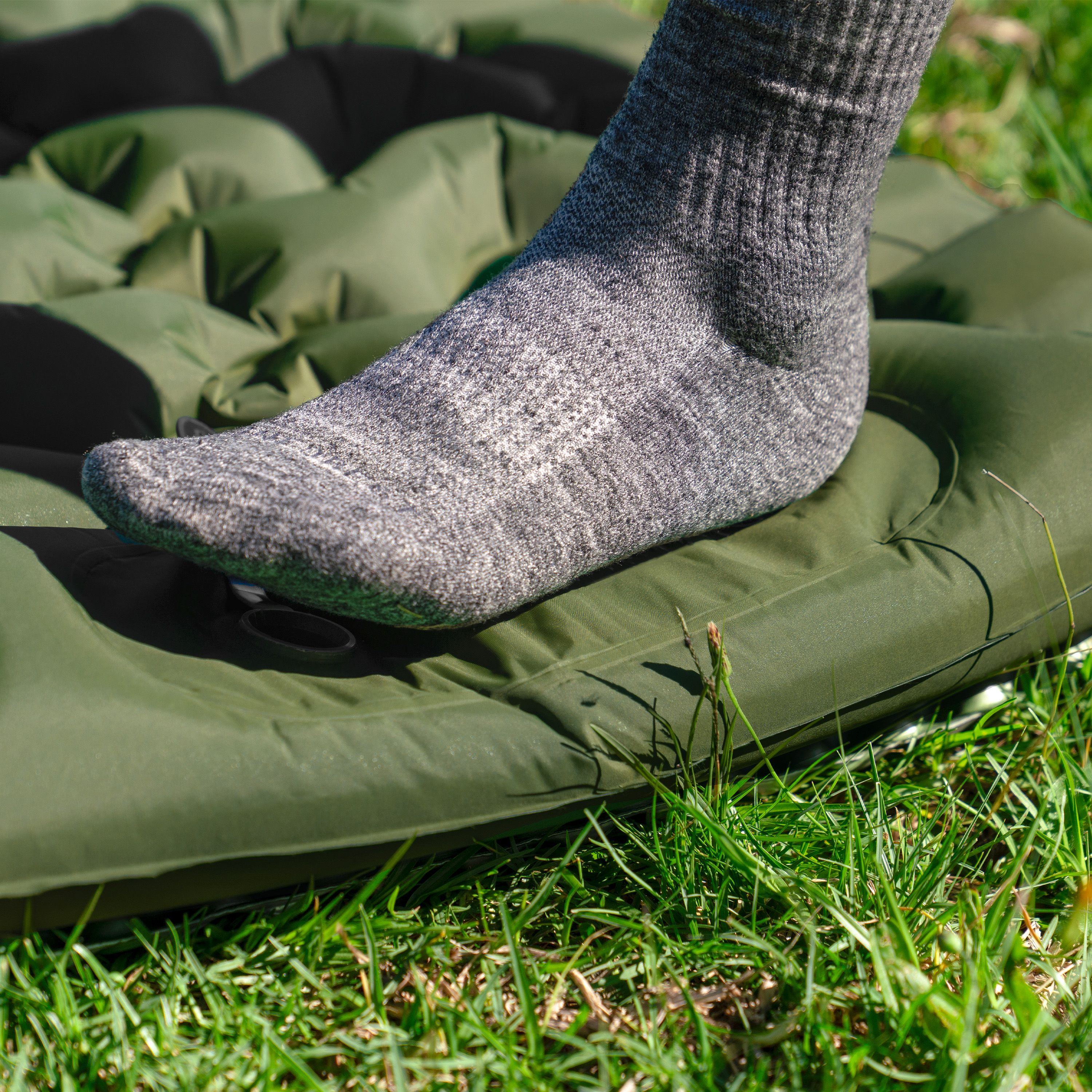 Naturehike nafukovací karimatka FC01 s nožní pumpou 680g - petrolejová